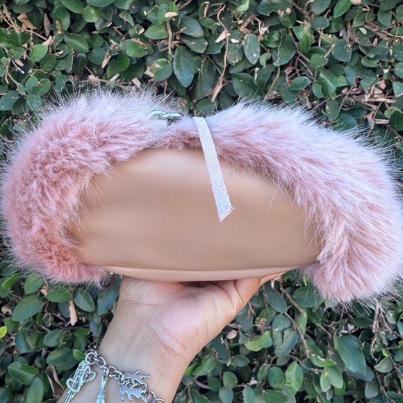 REBECCA MINKOFF JULIAN MINI PINK FAUX FUR BACKPACK - Picture 8 of 11